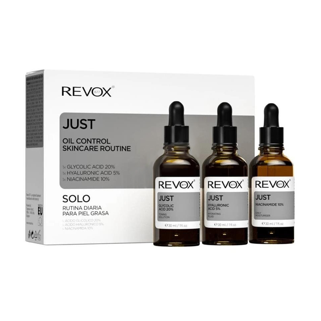 Набір сироваток для догляду за шкірою обличчя Revox B77 Just Oil Control Skincare Routine, 3*30 мл