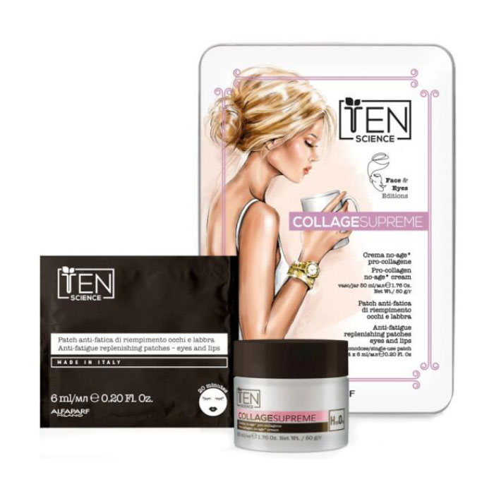 Набір Ten Science Collage Supreme Kit (крем для обличчя, 50 мл + патчі для шкіри навколо очей та губ, 4*6 мл)