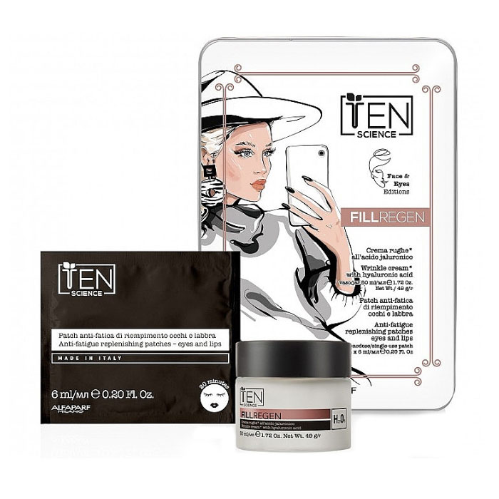 Набір Ten Science Fill Regen Kit (крем для обличчя, 50 мл + патчі для шкіри навколо очей та губ, 4*6 мл)