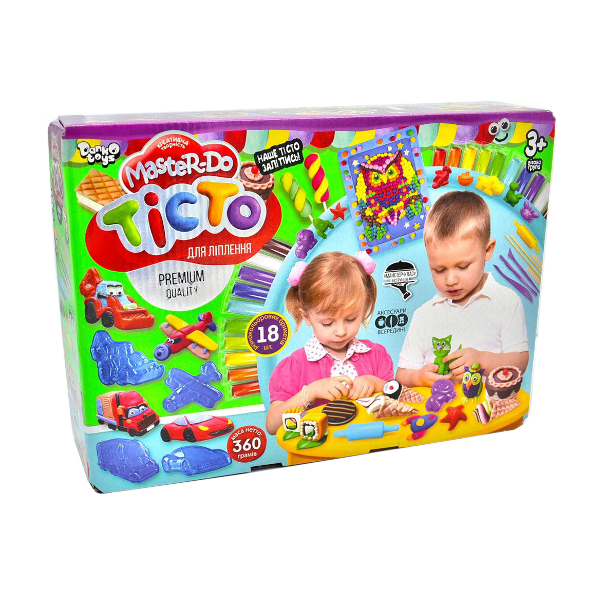 Набір тіста для ліплення Danko Toys Master Do, 18 кольорів, від 3 років (TMD-03-05)