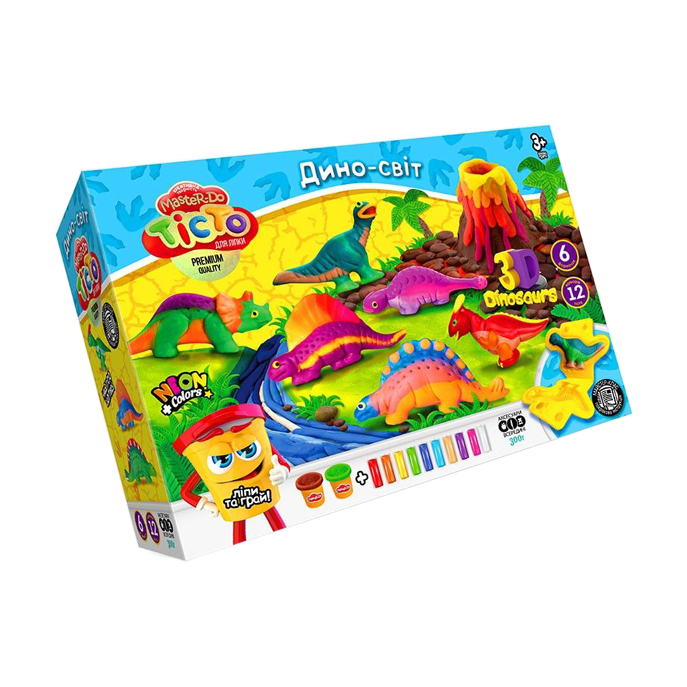 Набір тіста для ліплення Danko Toys Master Do Дино-світ, від 3 років (TMD-10-04U)