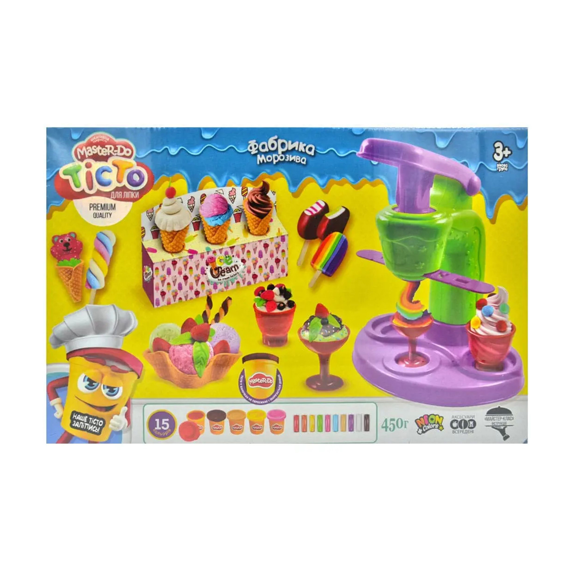 Набір тіста для ліплення Danko Toys Master Do Фабрика морозива, від 3 років (TMD-06-01U)