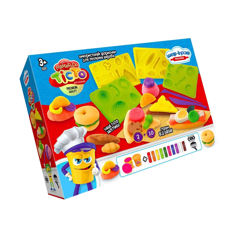 Набір тіста для ліплення Danko Toys Master Do Шеф-кухар Траторія, від 3 років (TMD-17-04U)