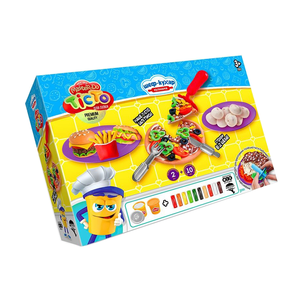 Набір тіста для ліплення Danko Toys Master Do Шеф-кухар Кулінарія Піца середня, від 3 років (TMD-10-01U)