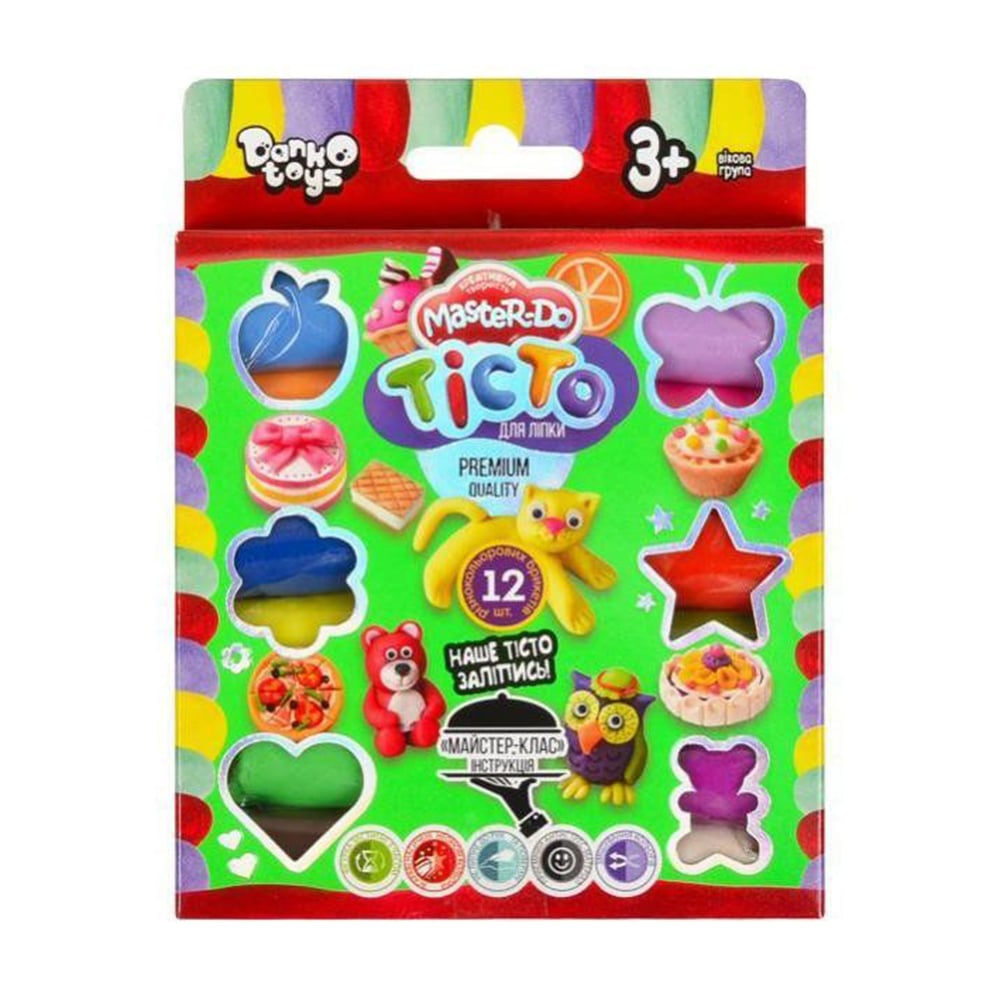 Набір тіста для ліплення Danko Toys Master Do, від 3 років, 12*20 г (TMD-02-04)