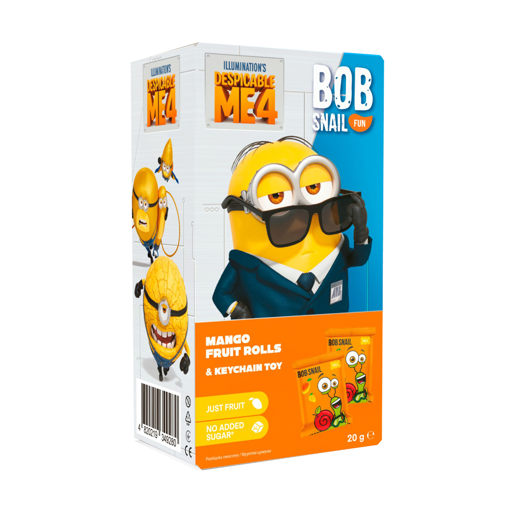 Набір цукерок Bob Snail Fun Mango Нікчемний Я: 4, з іграшкою, 20 г