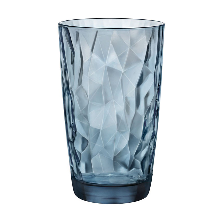 Набір високих склянок Bormioli Rocco Diamond Ocean Blue, 6*470 мл