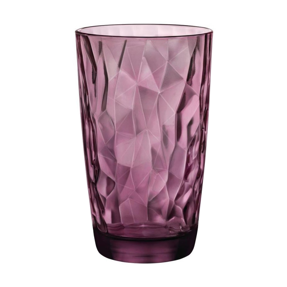 Набір високих склянок Bormioli Rocco Diamond Rock Purple, 6*470 мл