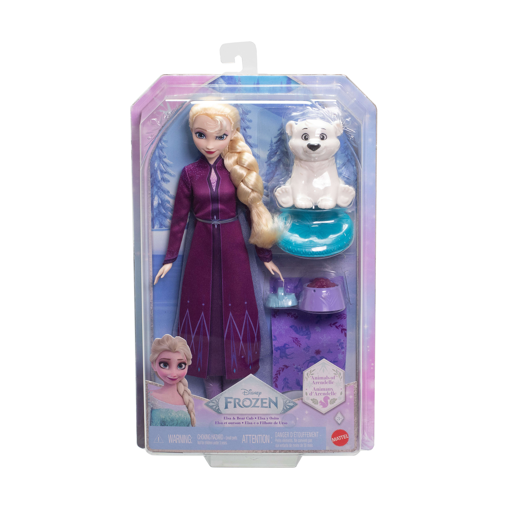 Набір з лялькою Disney Frozen Ельза та маленьке ведмежа, від 3 років, 32.4*20.4*6.5 см (JFG16)