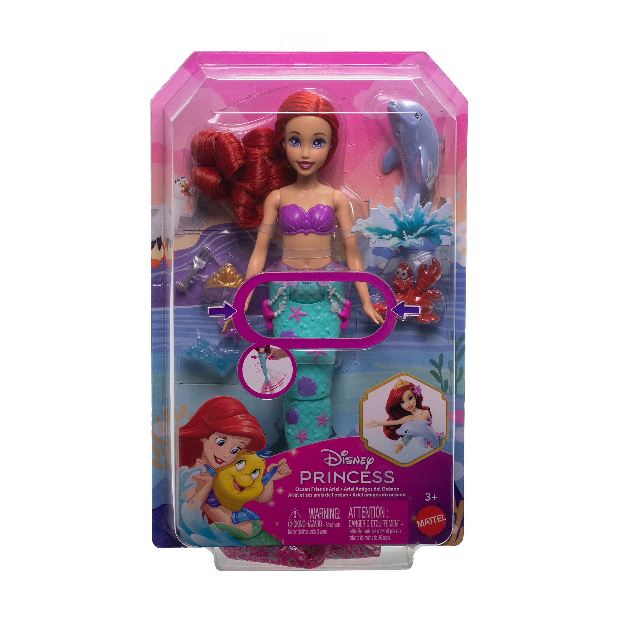 Набір з лялькою Disney Princess Аріель Підводні пригоди, від 3 років, 32.5*20.4*7 см (JFC39)