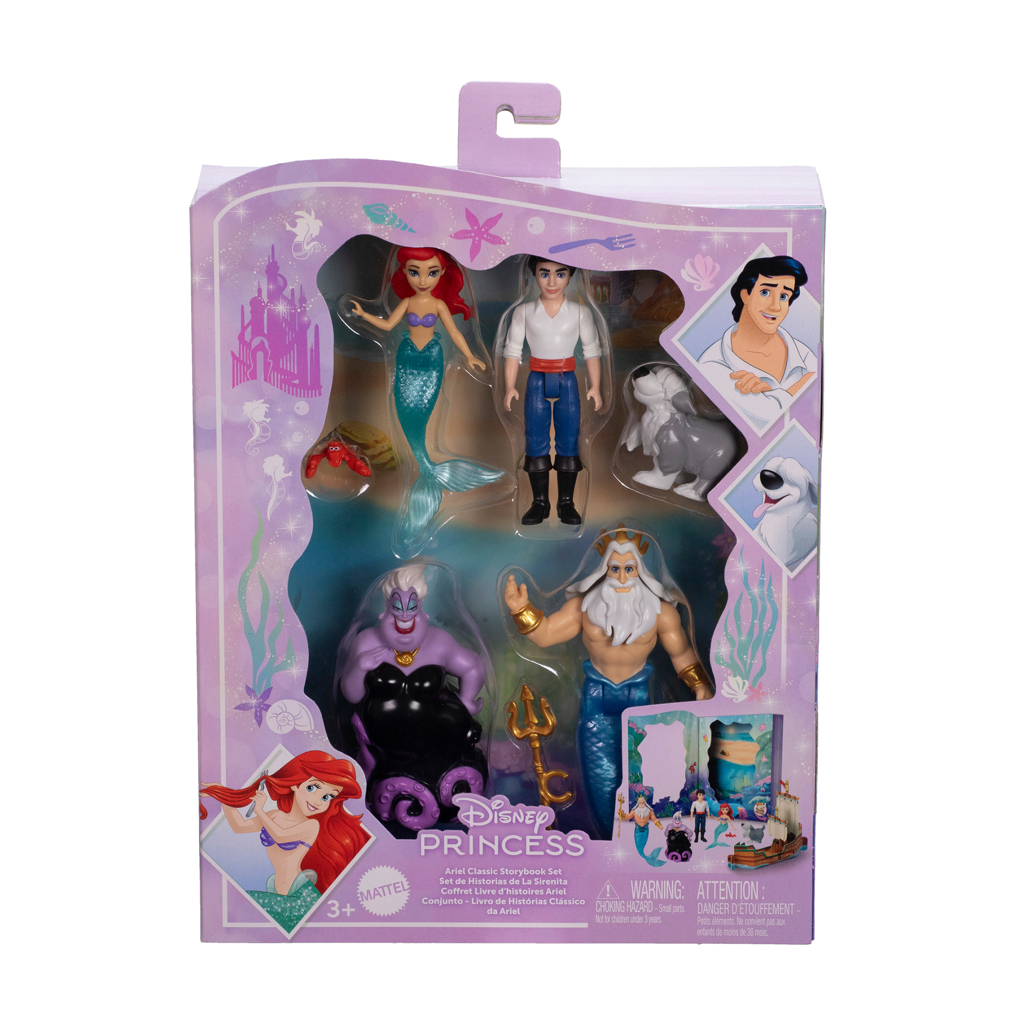 Набір з мініляльками Disney Princess Русалонька Морська історія, від 3 років, 30*23*6 см (JBL32)