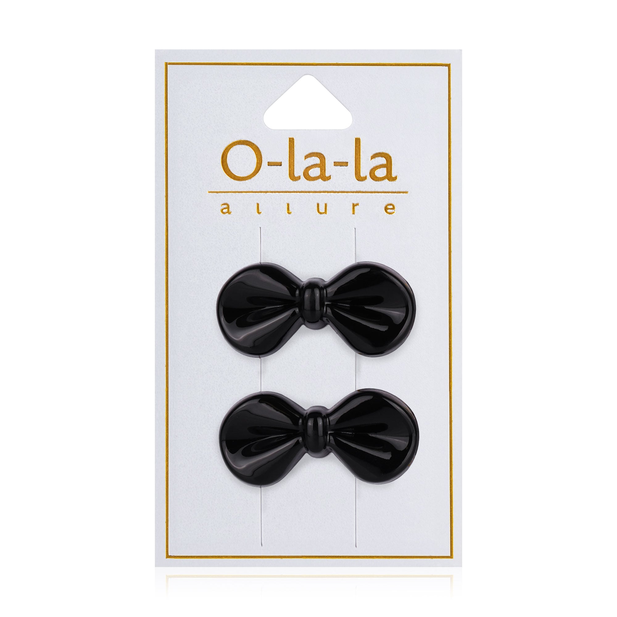 Набір заколок для волосся O-la-la чорні, 2 шт (24-RB154)