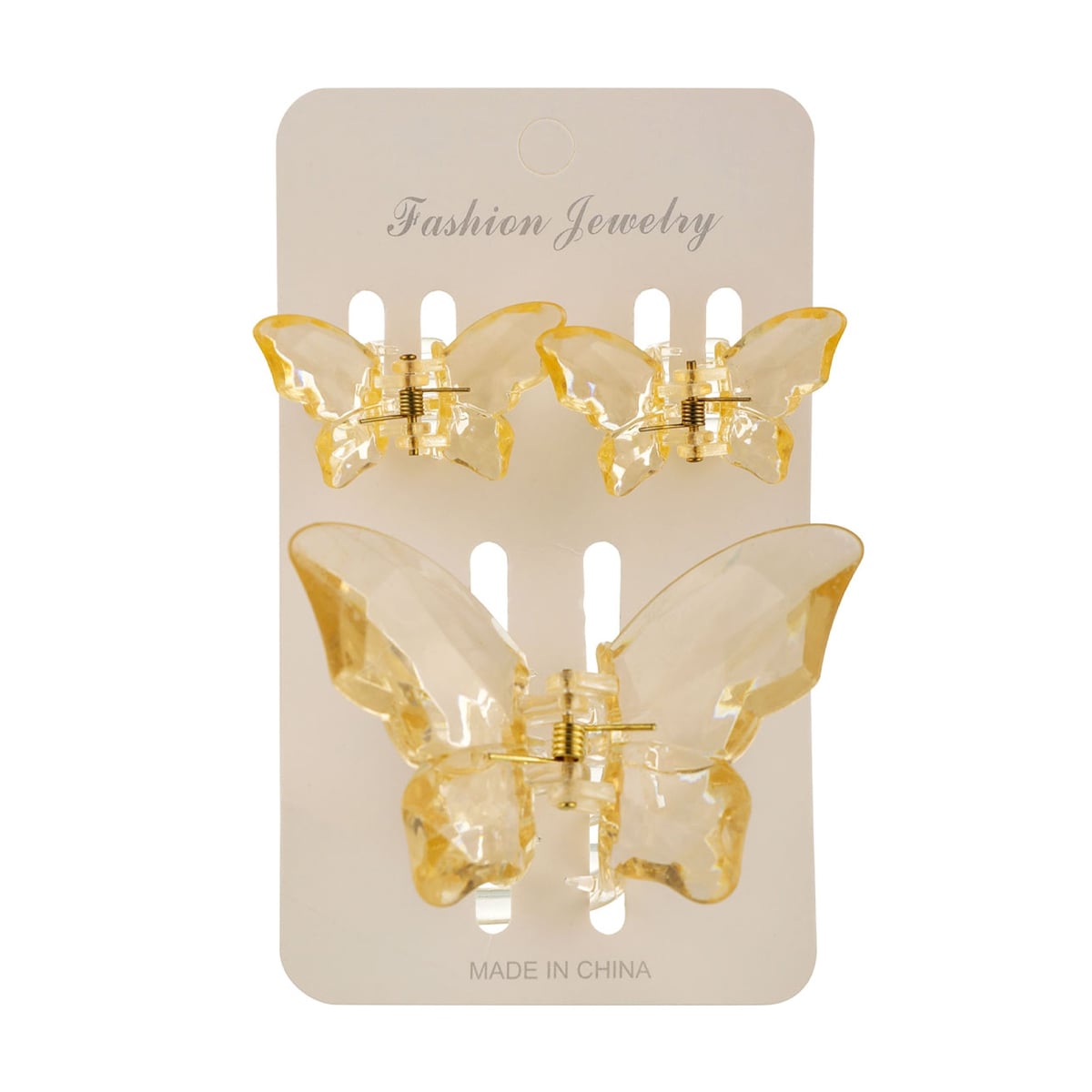 Набір заколок-крабів для волосся Chacott Hair Clip Set Crystal, Yellow, 3 шт
