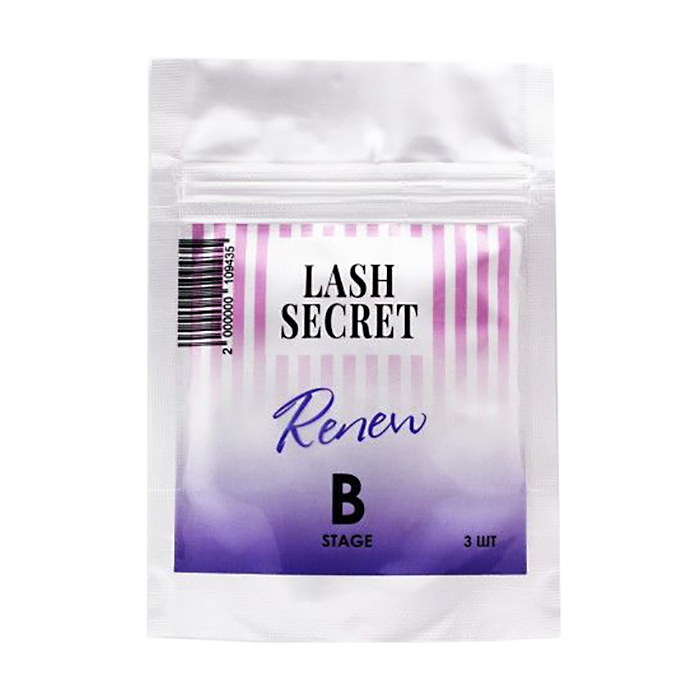 Набір засобів для ламінування вій Lash Secret Renew B Stage, склад B, 3*0,8 г