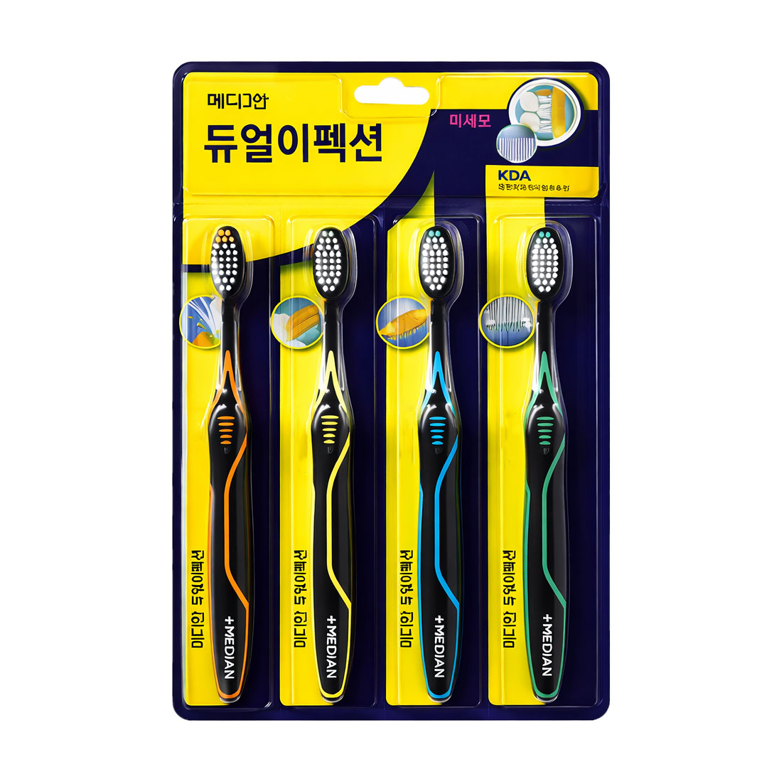 Набір зубних щіток Median Dual Effection Toothbrush, 4 шт
