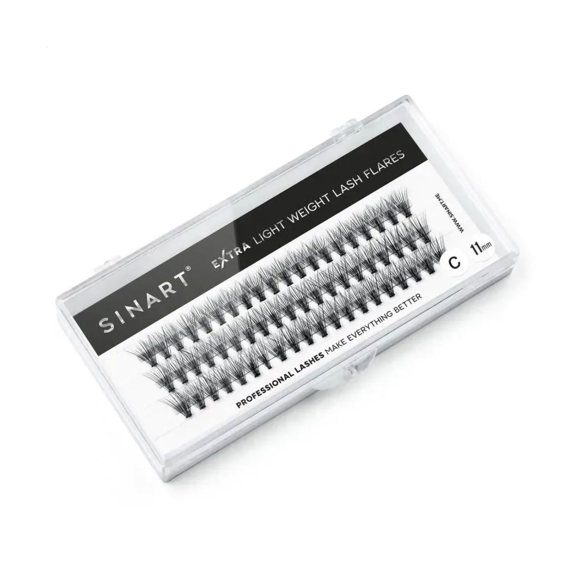 Накладні вії пучкові Sinart Eye Lashes Pro, 10D, C, 11 мм