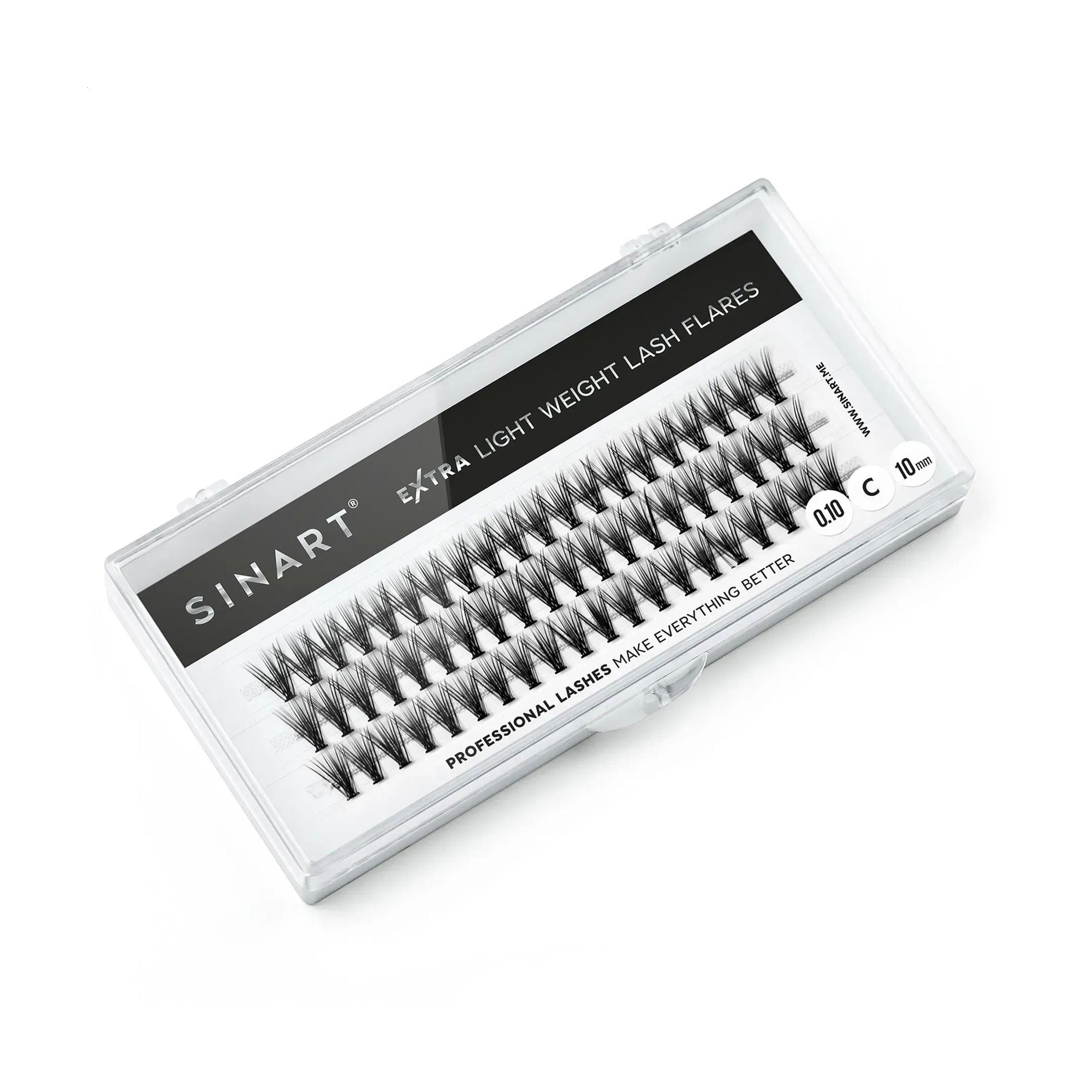 Накладні вії пучкові Sinart Eye Lashes Pro, 20D, C, 10 мм