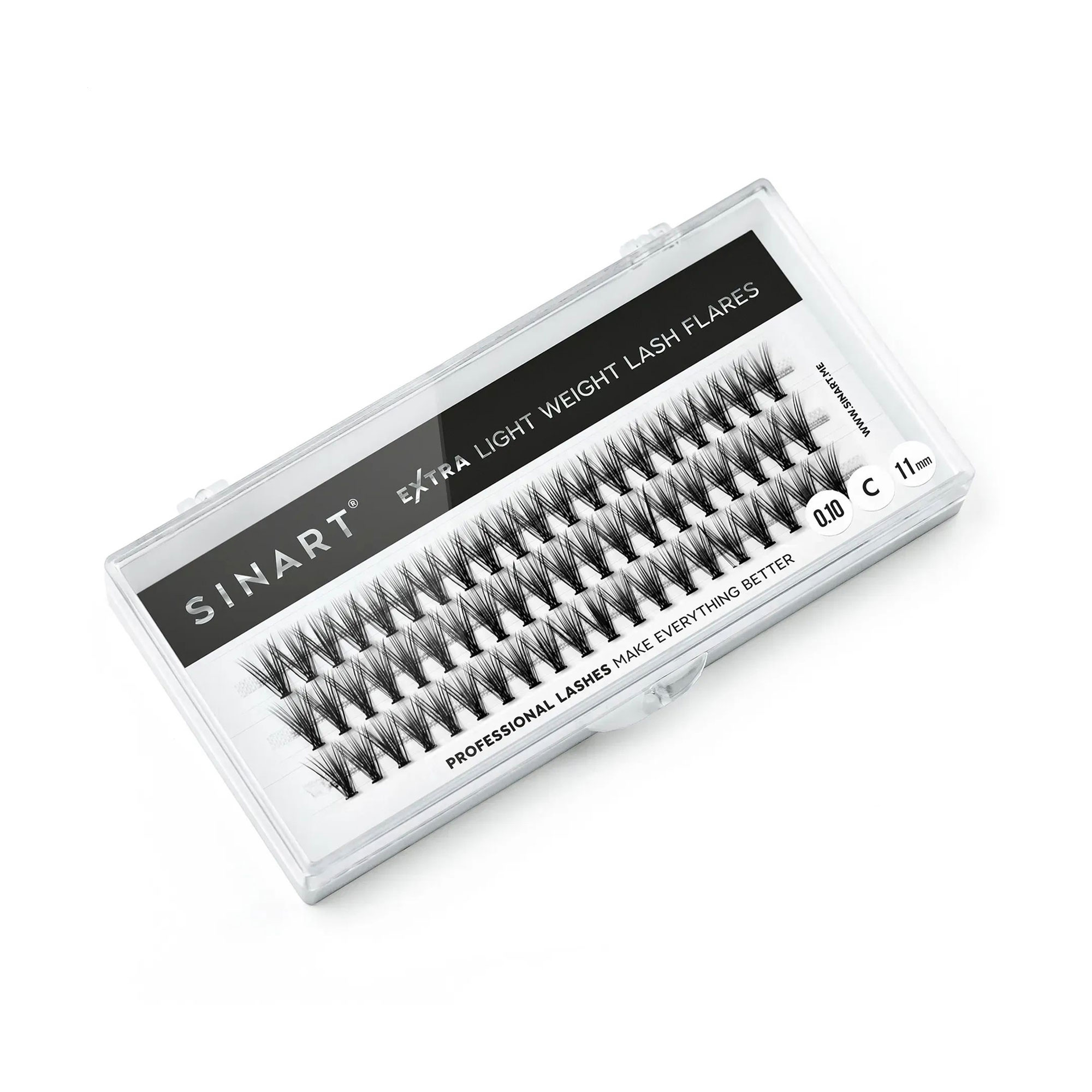 Накладні вії пучкові Sinart Eye Lashes Pro, 20D, C, 11 мм