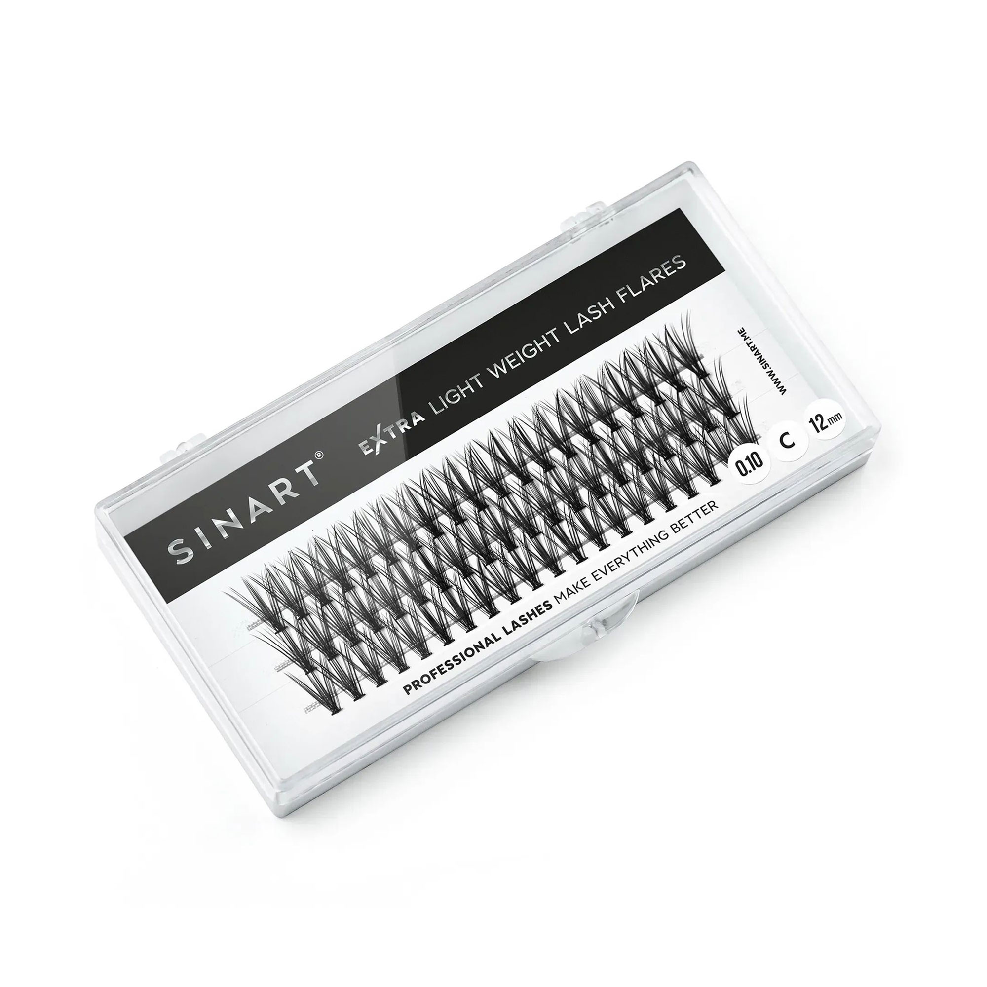 Накладні вії пучкові Sinart Eye Lashes Pro, 20D, C, 12 мм