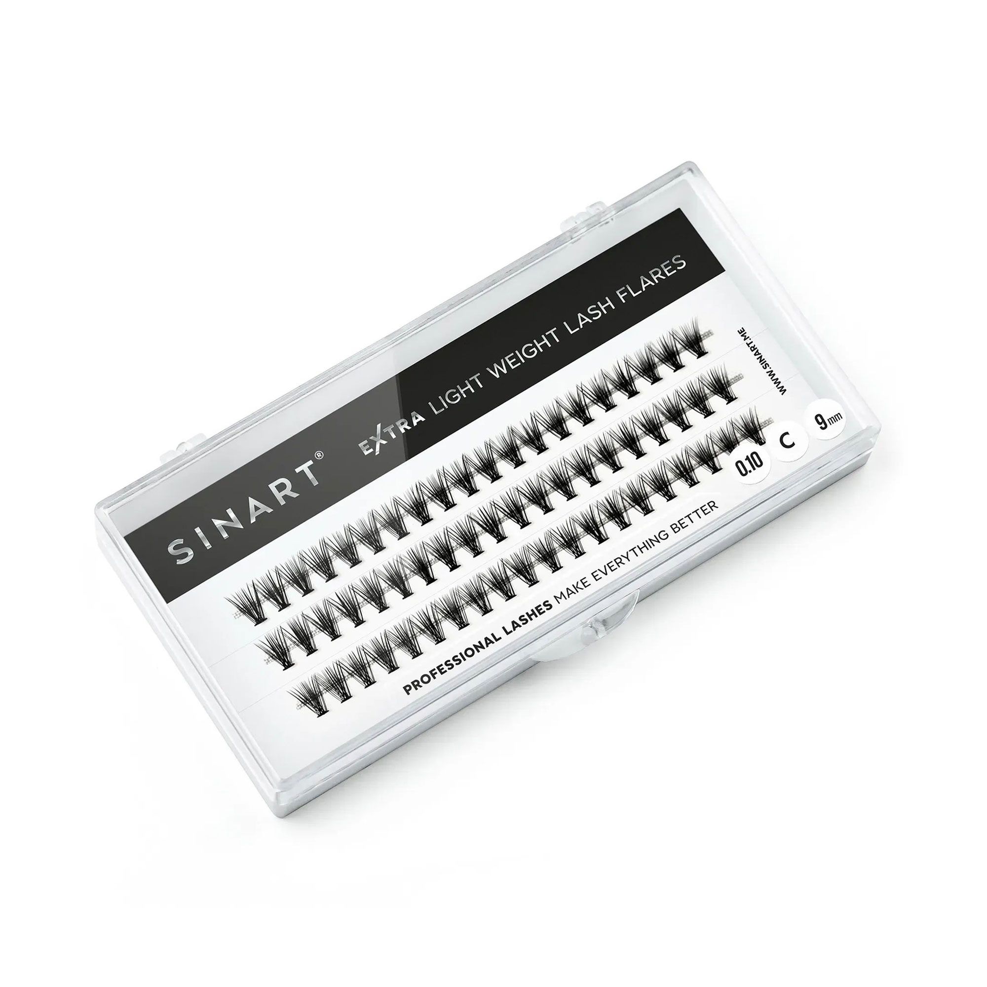 Накладні вії пучкові Sinart Eye Lashes Pro, 20D, C, 9 мм