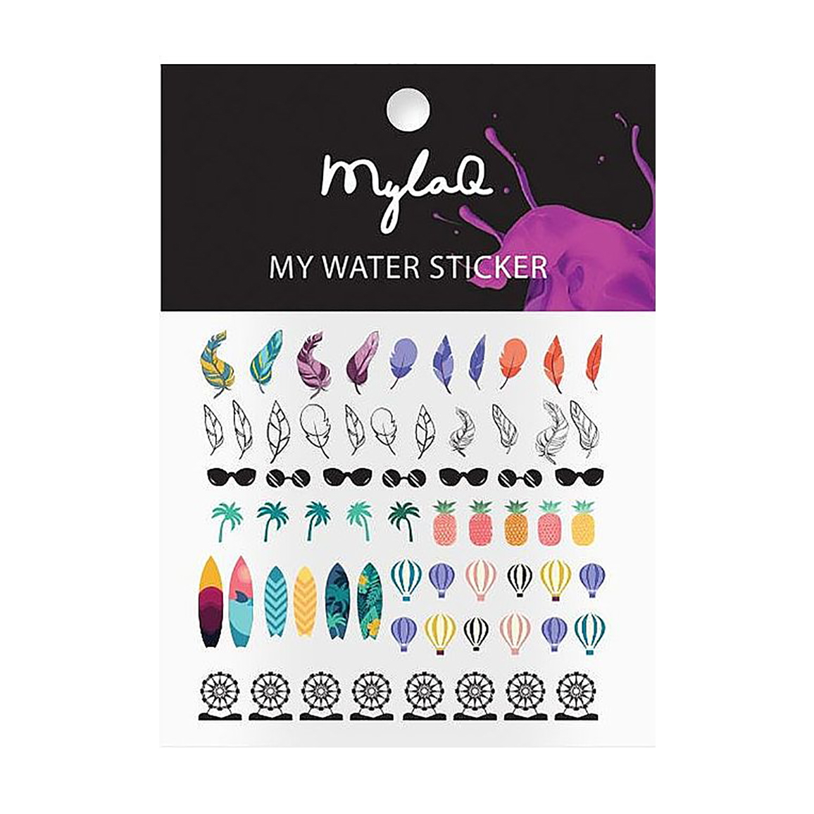 Наліпки для нігтів MylaQ My Water Stickers Святковий день
