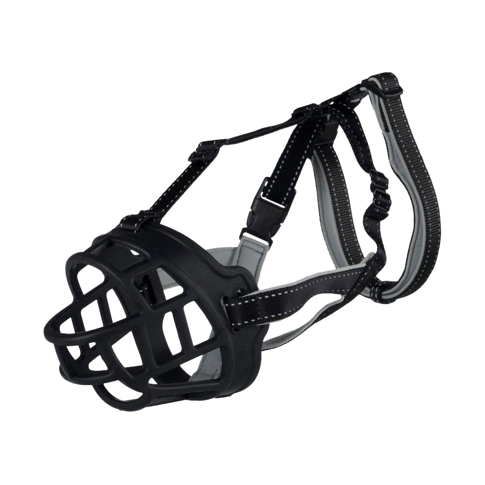 Намордник для собак Trixie Muzzle Flex силіконовий, чорний, розмір M-L (27 см) (17613)
