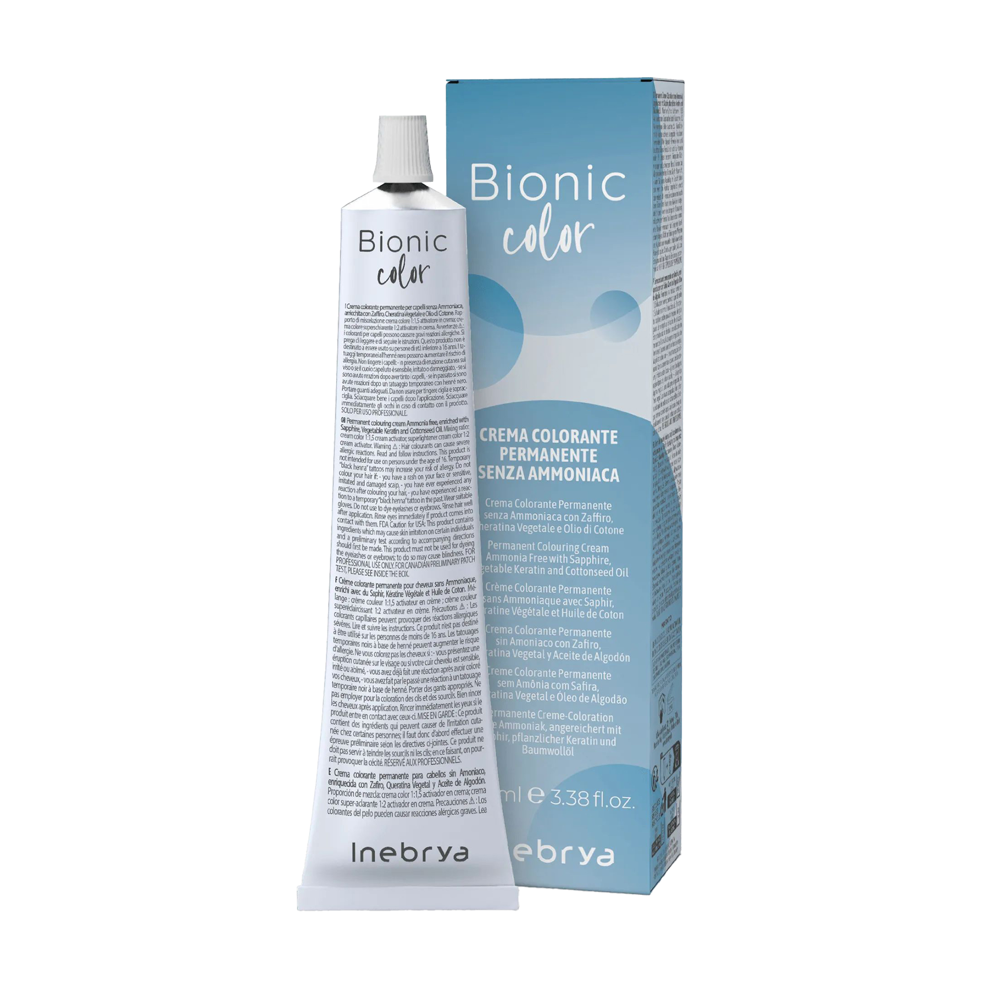 Напівперманентна крем-фарба для волосся Inebrya Bionic Color 9/02 Very Light Blonde Pearl, 100 мл