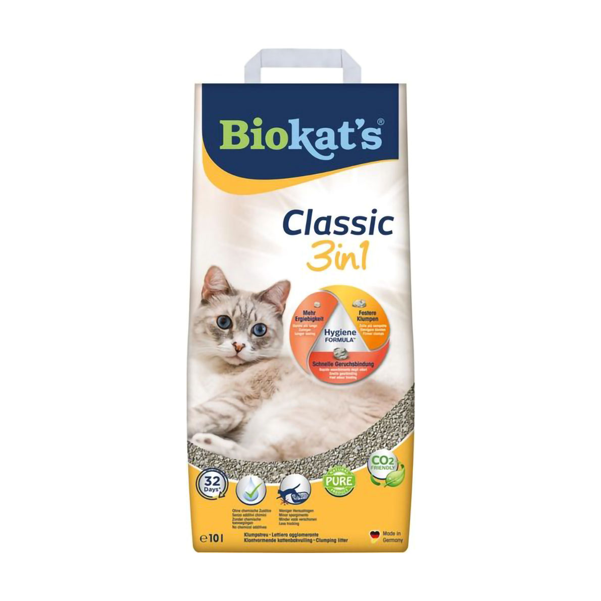 Наповнювач туалетів для кішок Biokat's Classic 3 In 1 бентонітовий, 10 л
