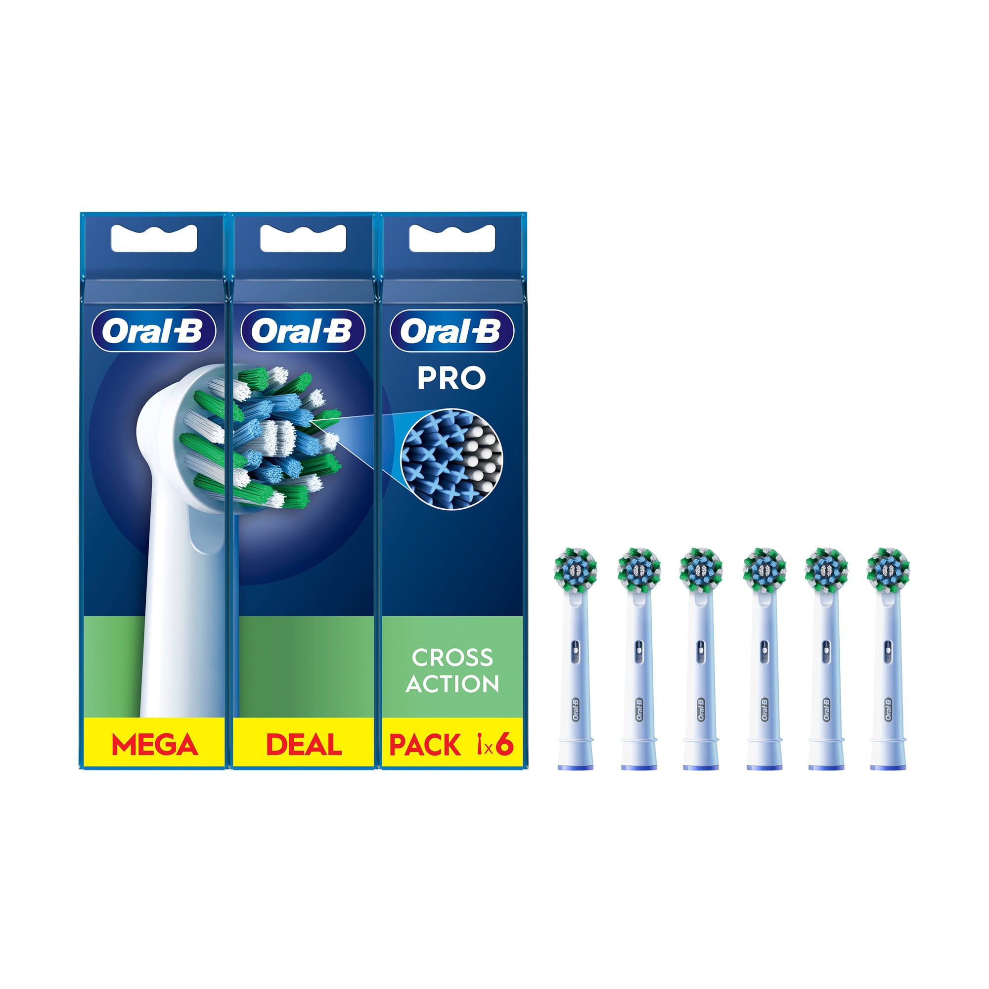 Насадки для електричної зубної щітки Oral-B Pro Cross Action, 6 шт