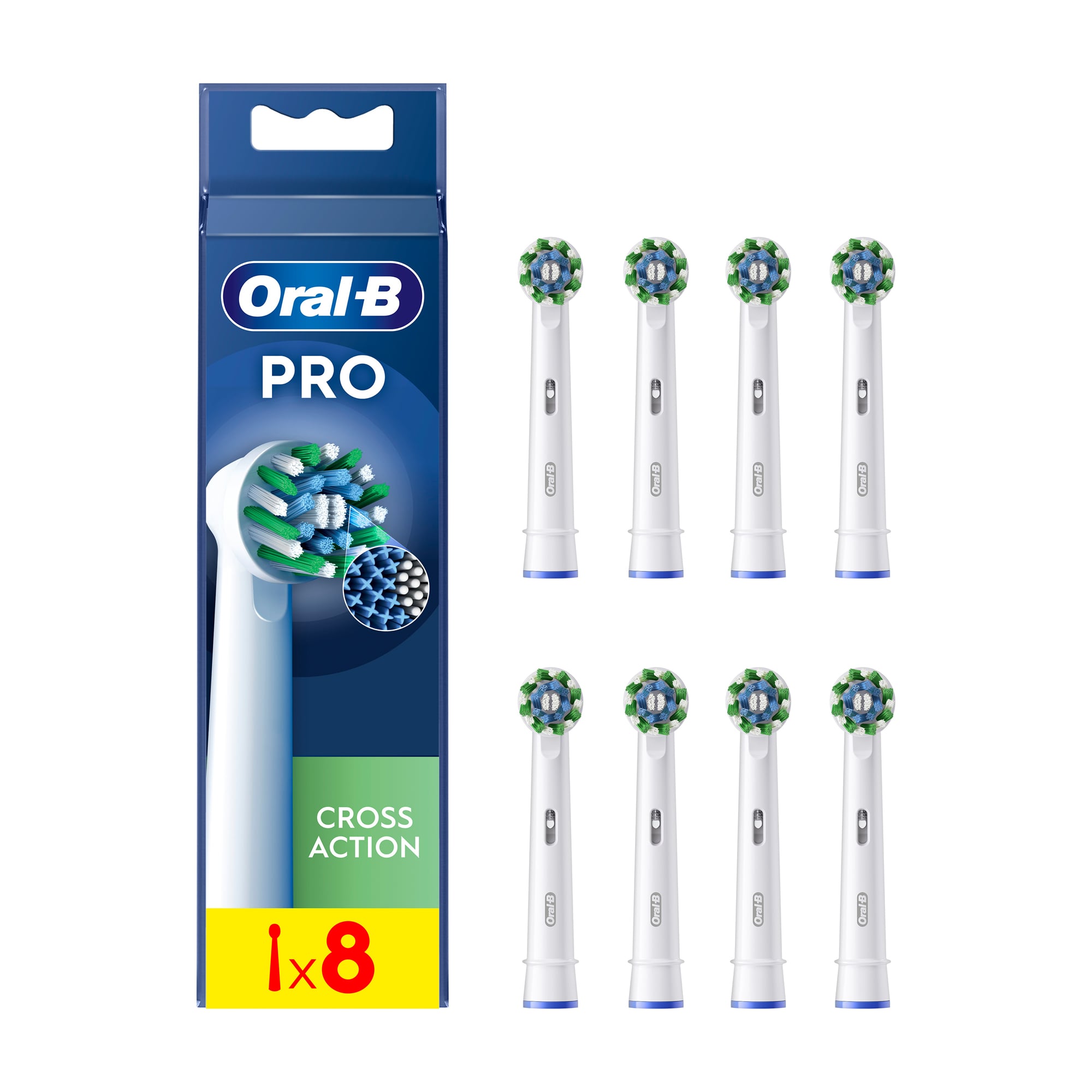 Насадки для електричної зубної щітки Oral-B Pro Cross Action, 8 шт