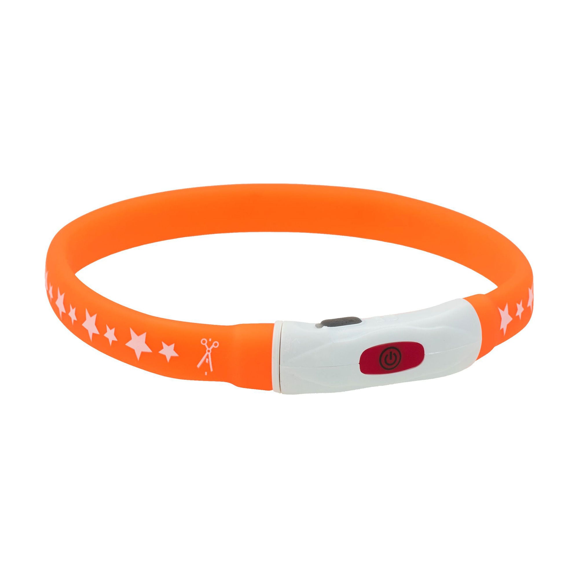 Нашийник для собак малих порід AnimAll LED-S з підсвічуванням, підзарядкою USB, 40 см, помаранчевий (184644)