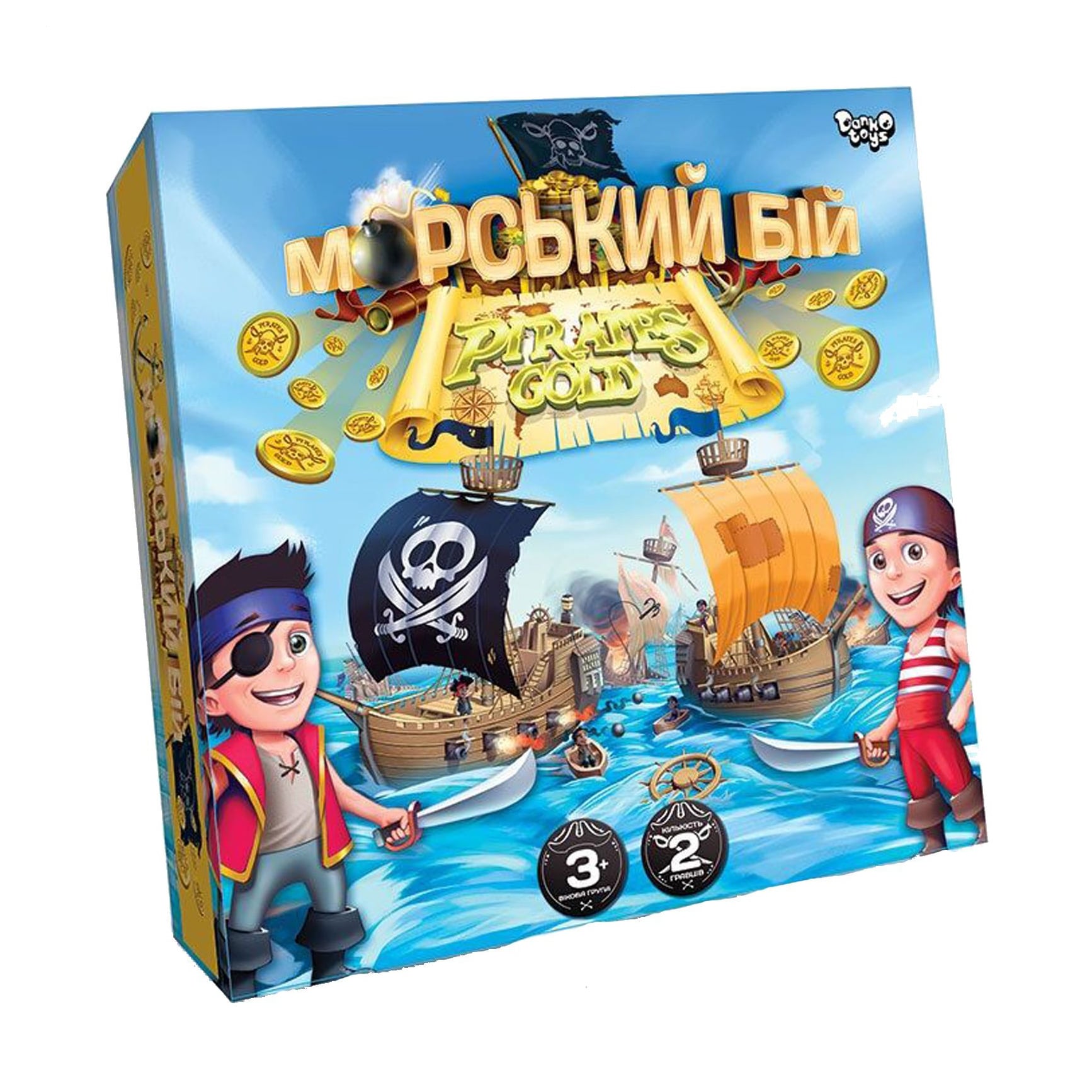 Настільна гра Danko Toys Морський бій. Pirates Gold, від 3 років (G-MB-03U)