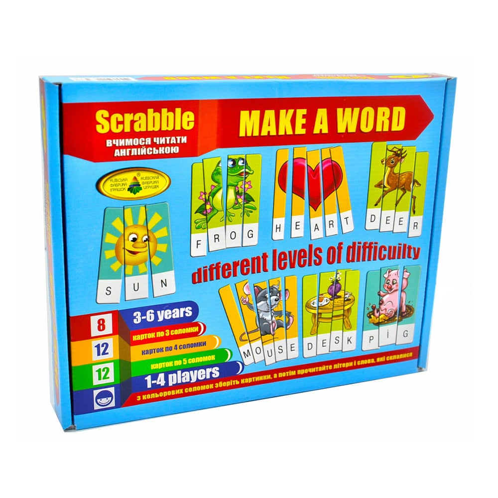 Настільна гра Київська фабрика іграшок Scrabble, англійською мовою, від 3 років