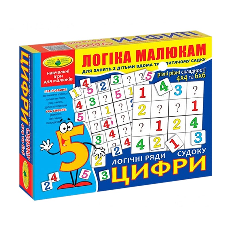 Настільна гра Київська фабрика іграшок Судоку. Цифри, від 3 років (2753)