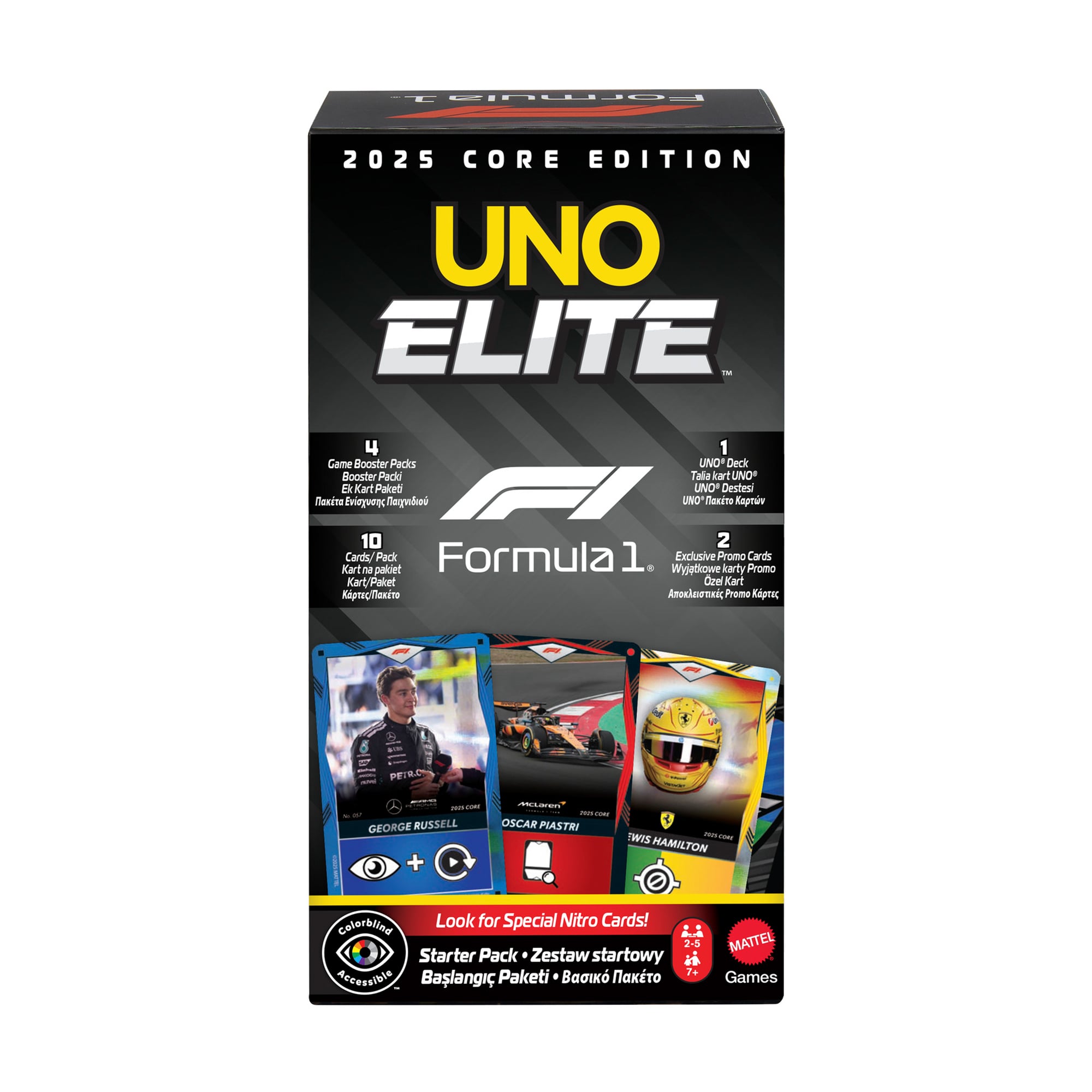 Настільна гра Mattel Games UNO Elite Formula 1, від 7 років (JLV42)