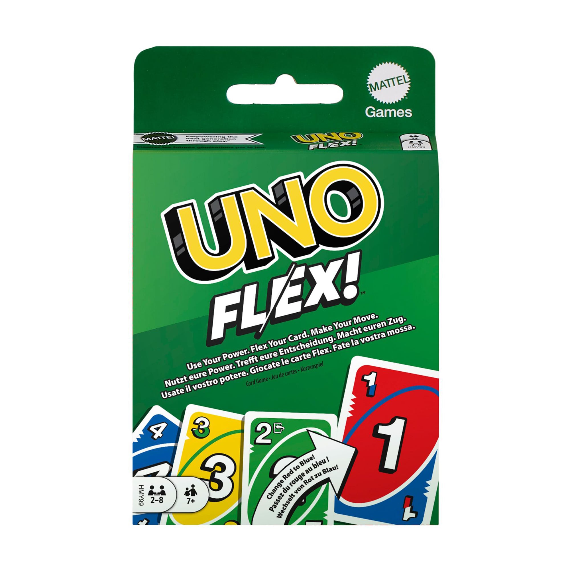 Настільна гра Mattel Games Uno Flex, від 7 років, 112 карток, 2*9*15 см (HMY99)