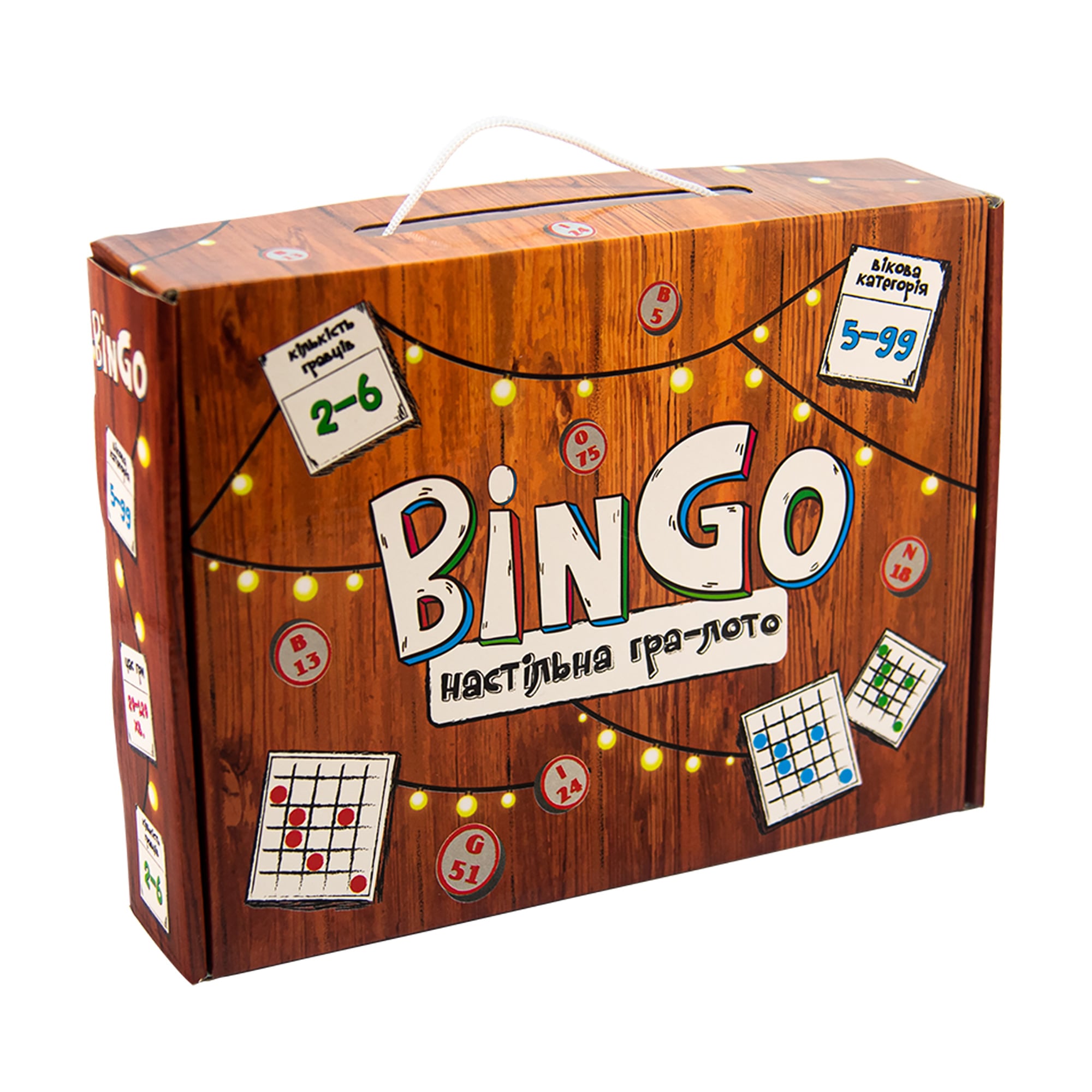 Настільна гра Strateg Лото BinGo, українською мовою, від 5 років (30757)