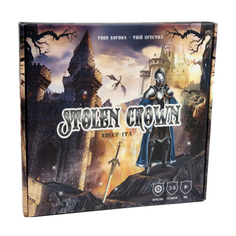 Настільна гра Strateg Stolen Crown розважальна, українською мовою, від 8 років, 32*29*4.5 см (30811)