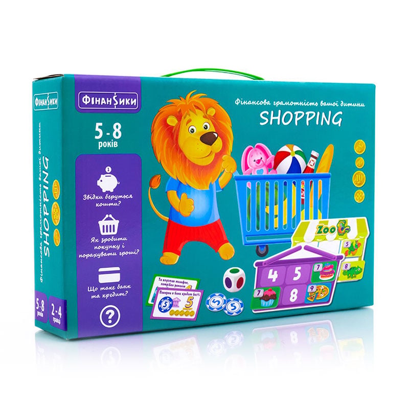 Настільна гра Vladi Toys Граємо у магазин, українською мовою, 111 деталей, від 5 років (VT2312-06)