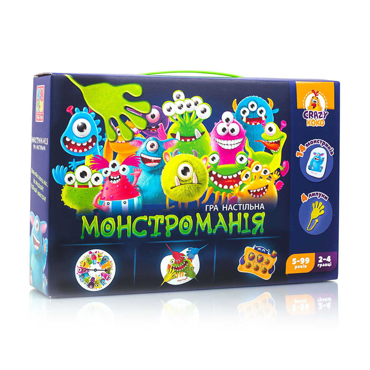 Настільна гра Vladi Toys Монстроманія, з липунами, українською мовою, 48 деталей, від 5 років (VT8044-23)