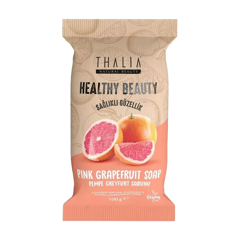 Натуральне мило Thalia Healthy Beauty Pink Grapefruit Soap з екстрактом рожевого грейпфрута, 100 г
