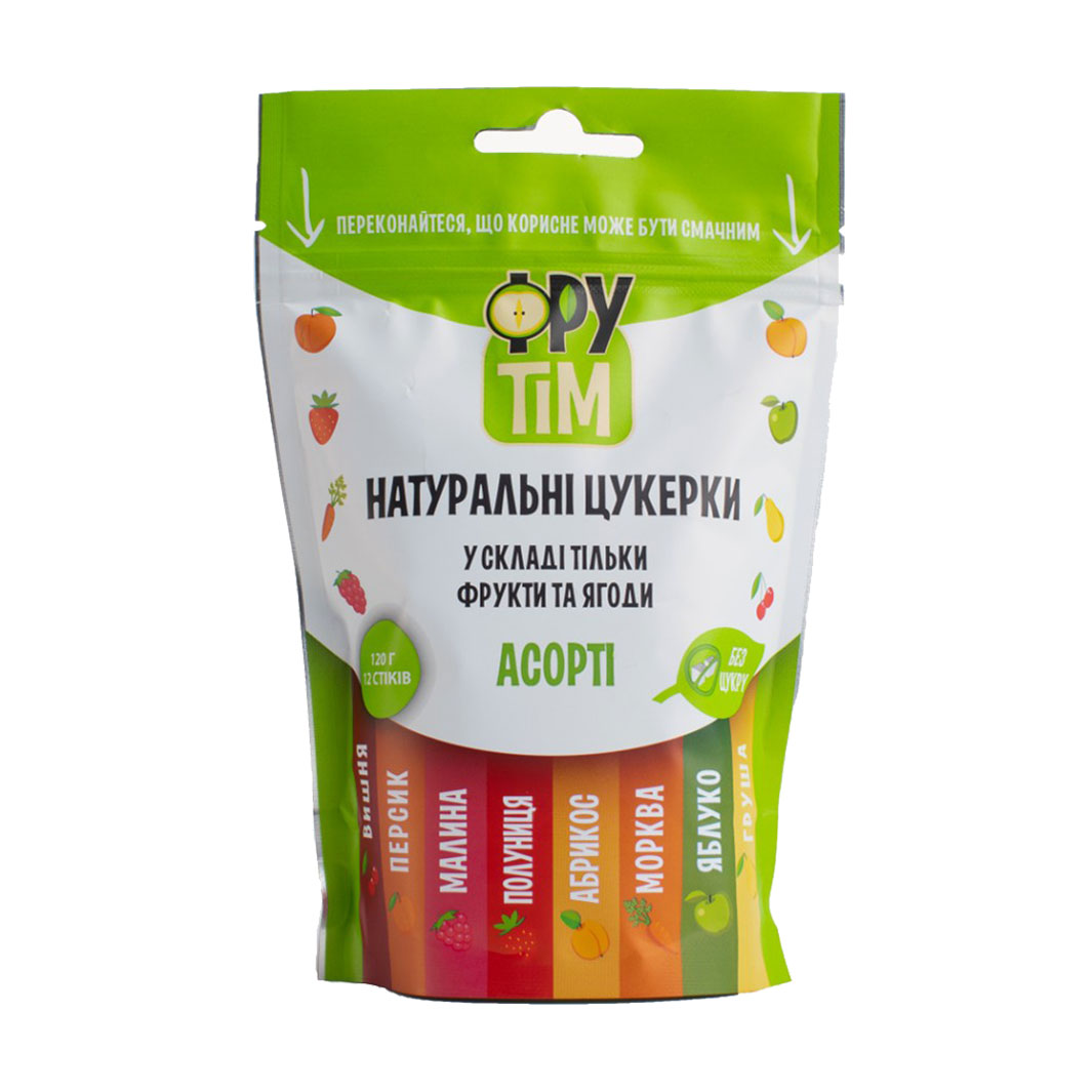 Натуральні цукерки Фрутiм Асорті, 120 г