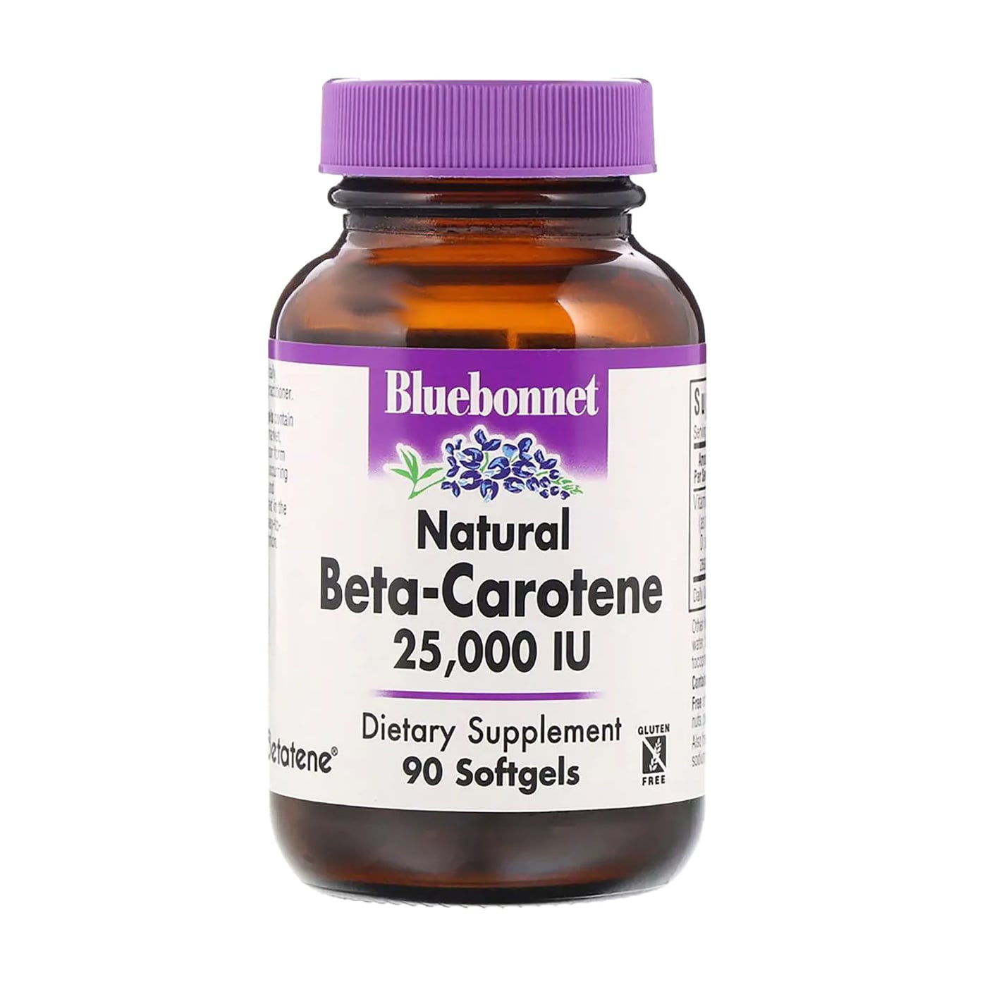 Натуральний бета-каротин Bluebonnet Nutrition Beta Carotene 25.000 МО, 90 капсул