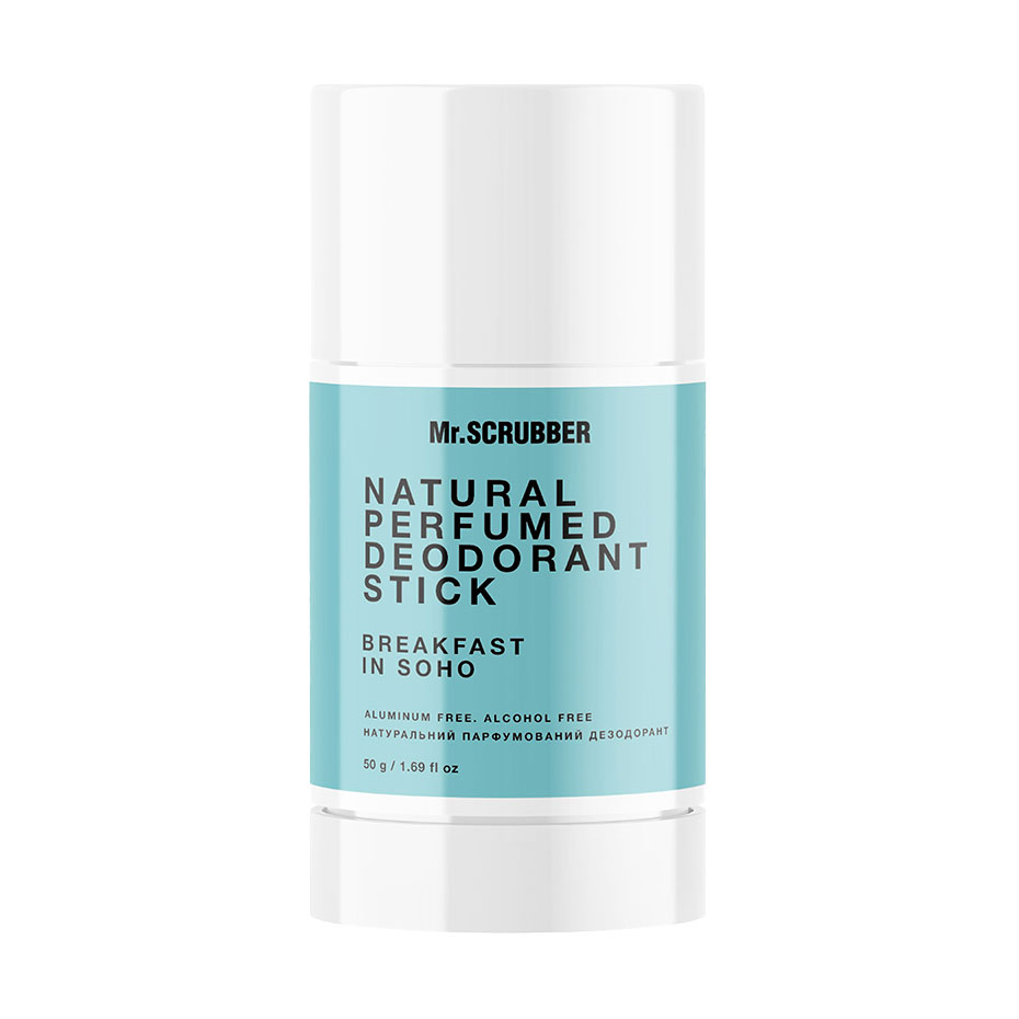 Натуральний парфумований дезодорант-стік Mr.Scrubber Breakfast in Soho Natural Perfumed Deodorant Stick унісекс, 50 г