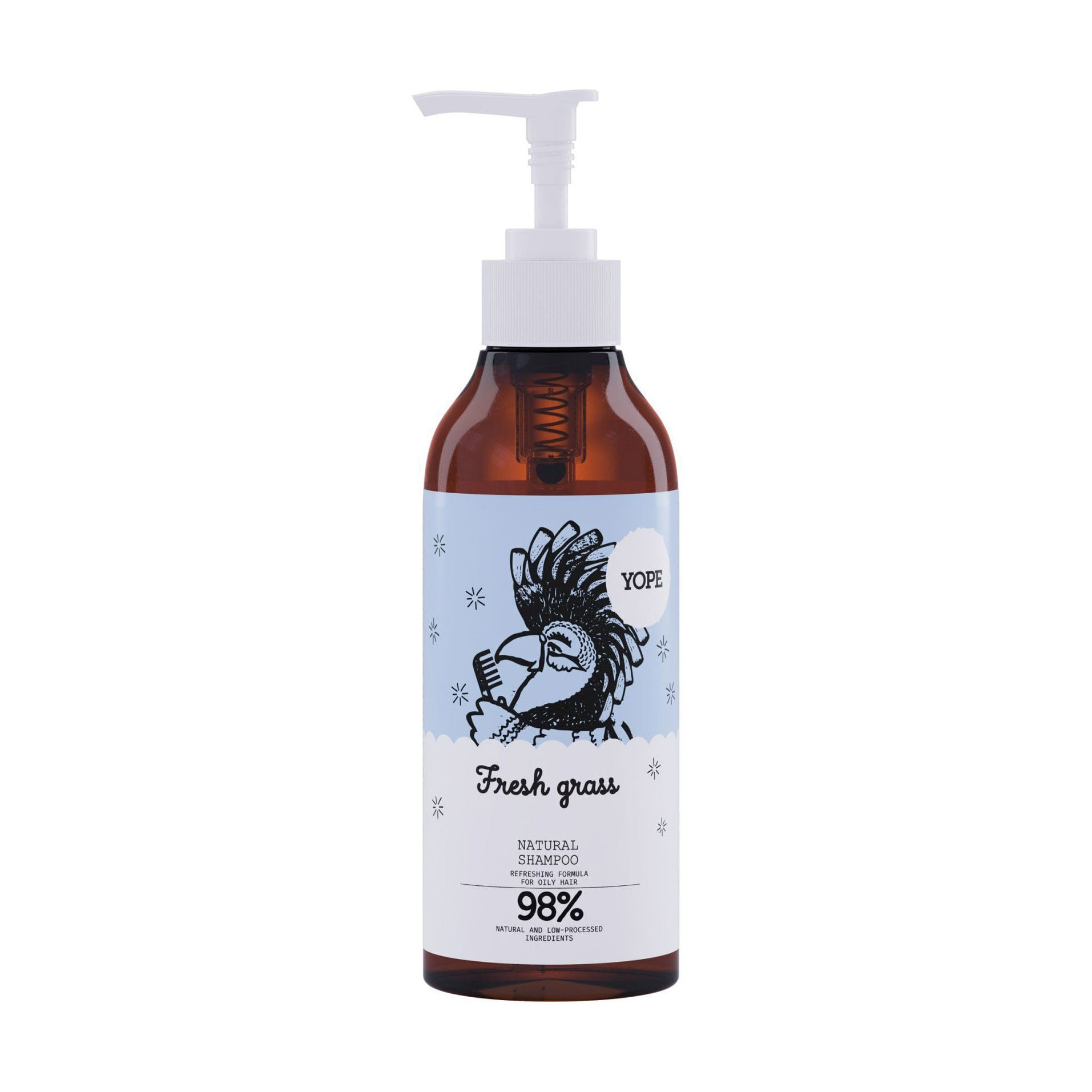 Натуральний шампунь Yope Fresh Grass Natural Shampoo для жирного волосся, 300 мл