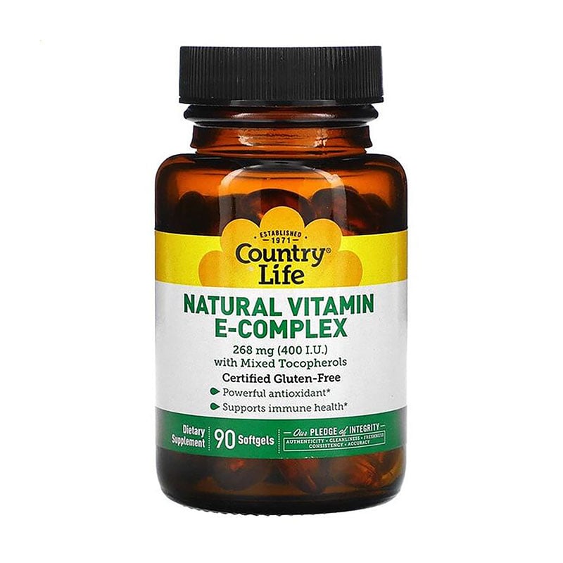 Натуральний вітамін Е Country Life Natural Vitamin E-Complex, 400 МО, 90 гелевих капсул