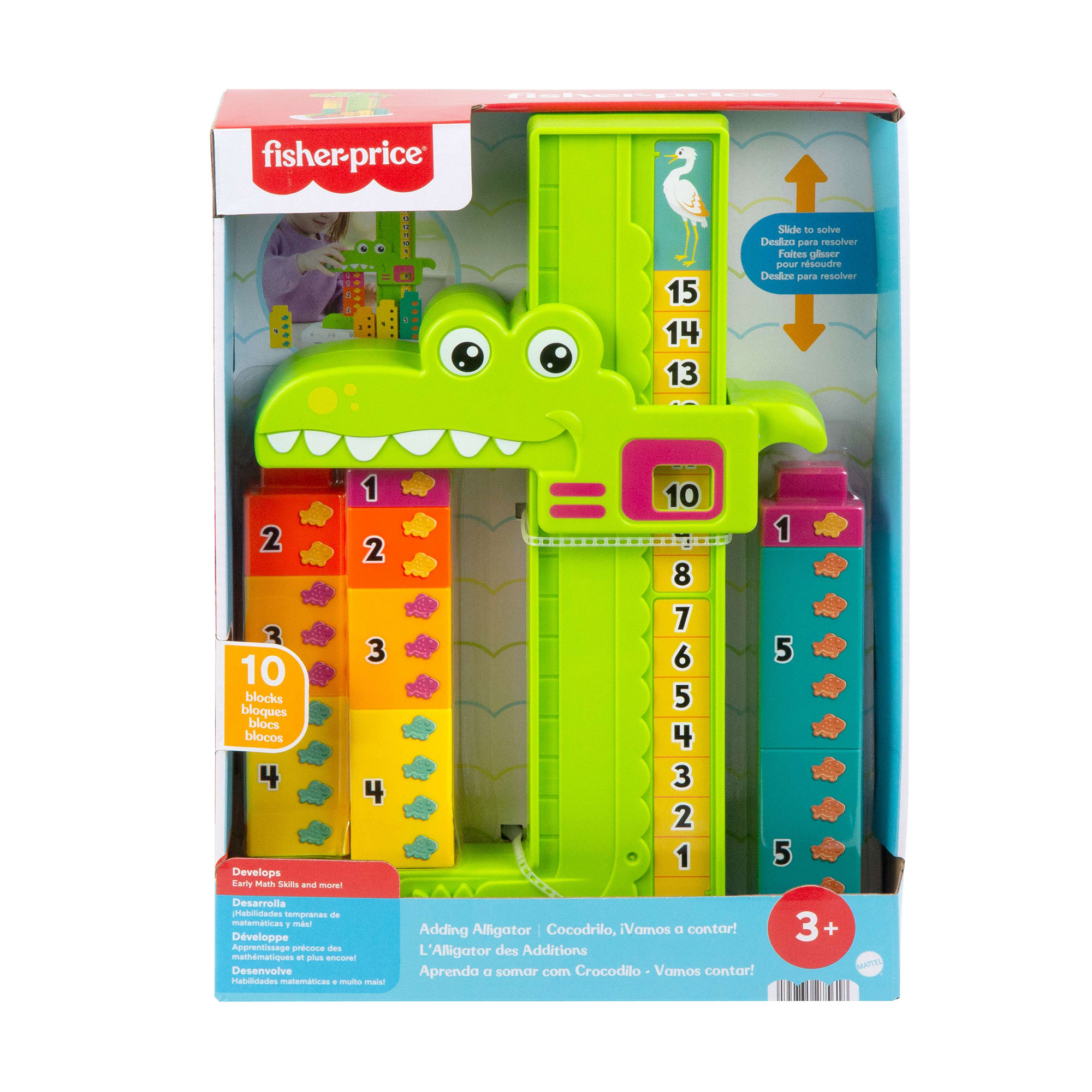 Навчальна іграшка Fisher-Price Вчимося разом Яскравий алігатор, від 3 років (JCT13)