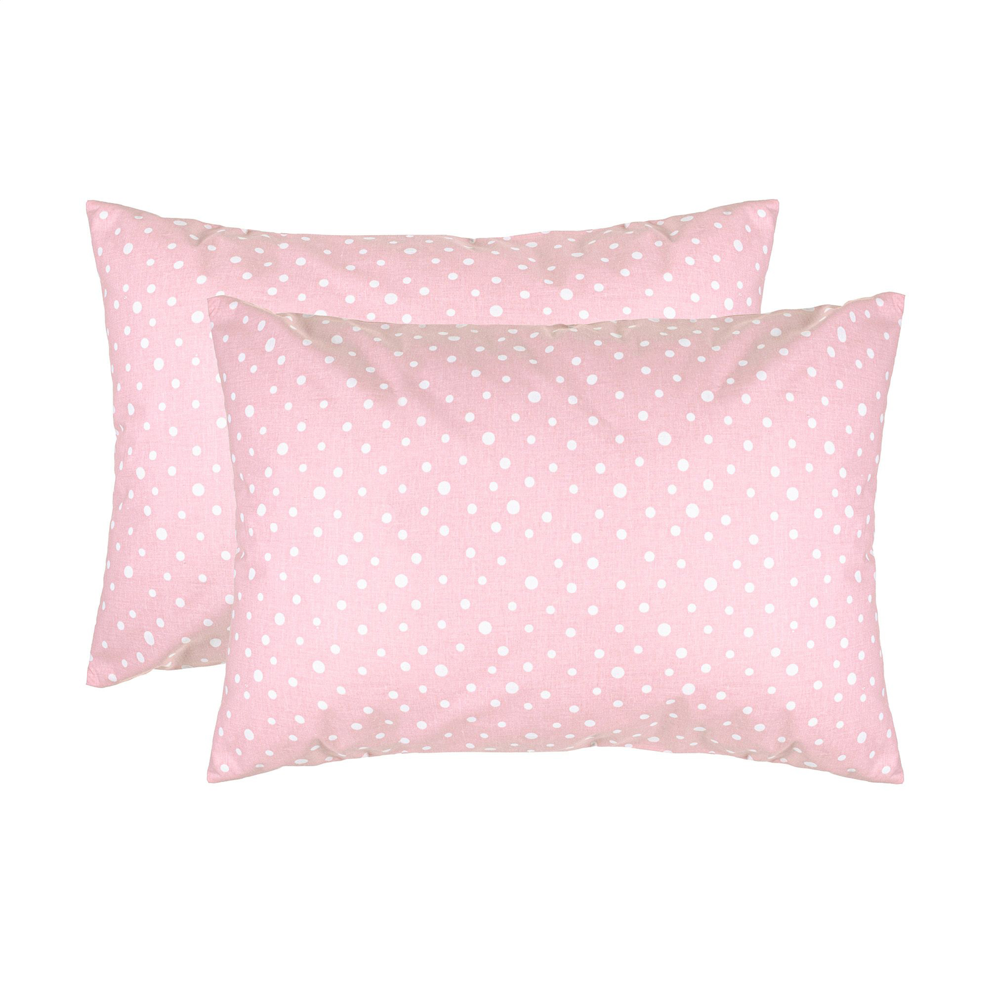 Наволочка бязева Home Line Горох, рожева, 50*70 см, 2 шт (176188)