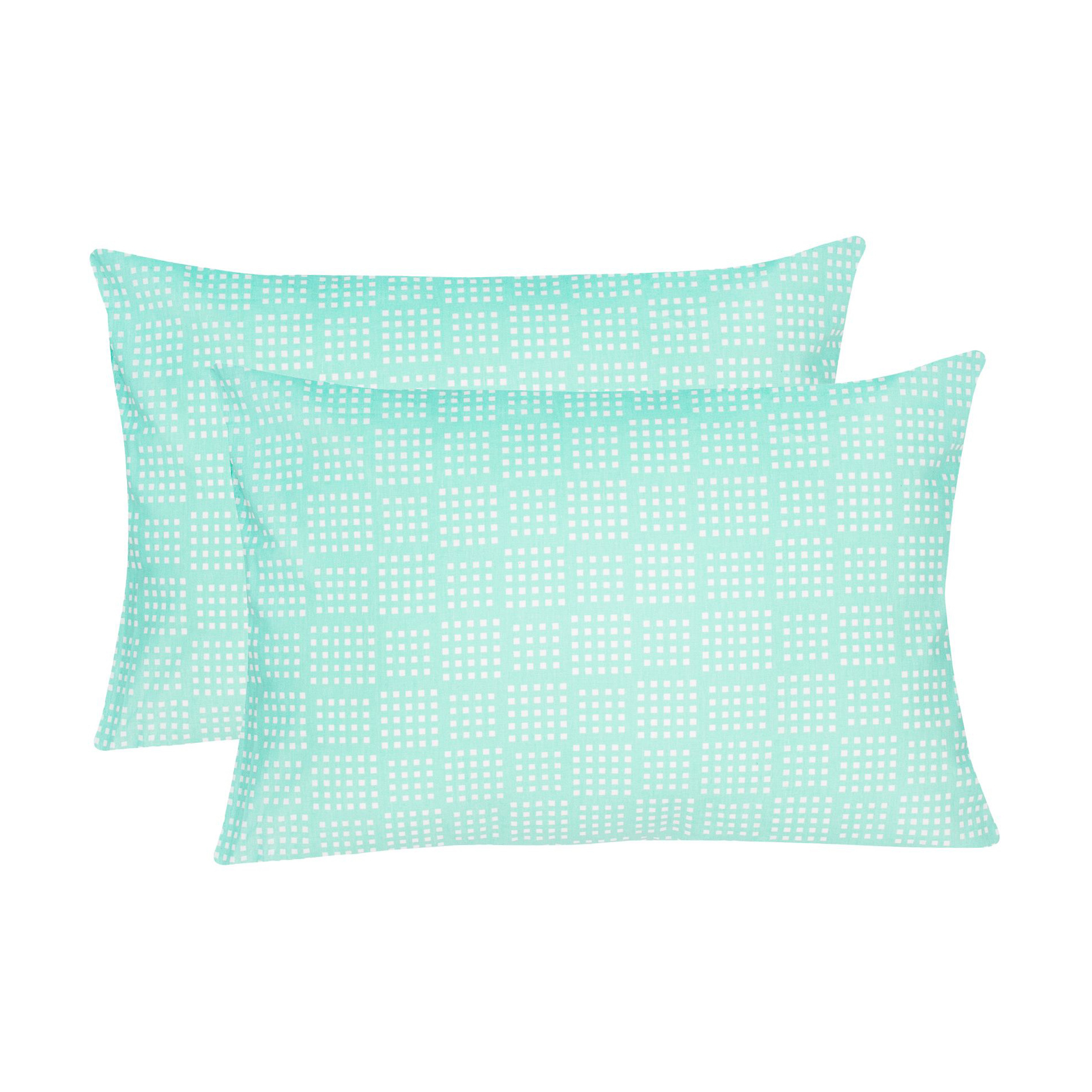 Наволочка бязева Home Line Клітинка, бірюзова, 50*70 см, 2 шт (173843)