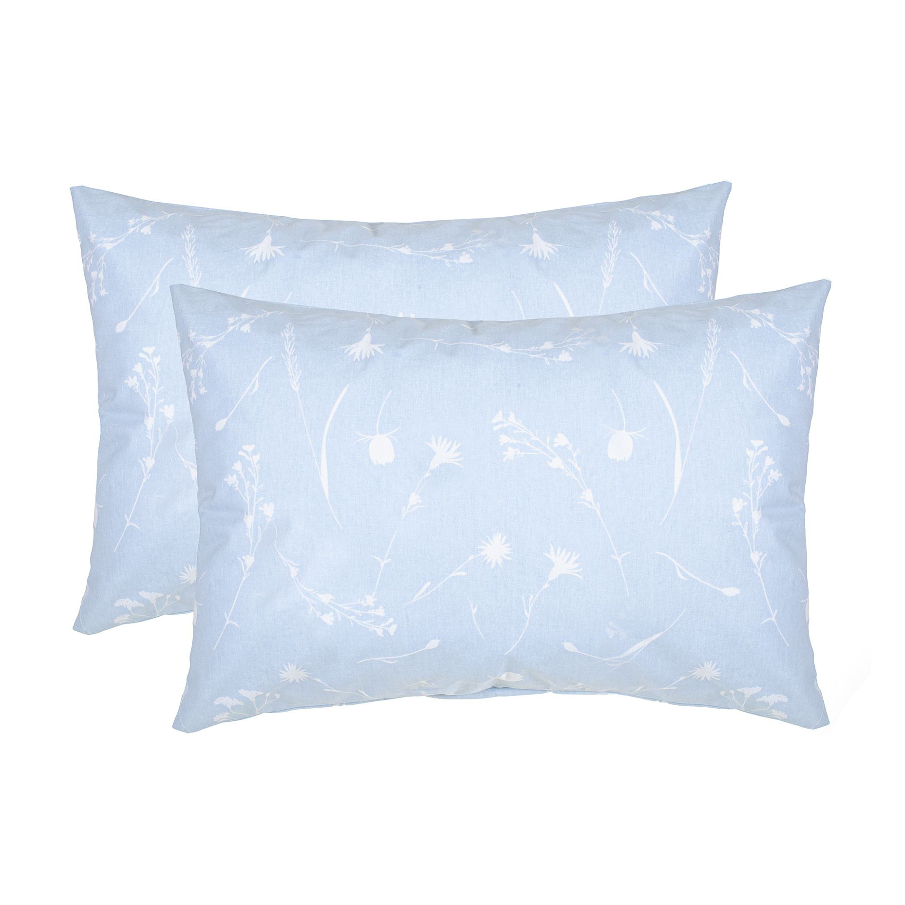 Наволочка бязева Home Line Волошки, білі на блакитному, 50*70 см, 2 шт (173299)